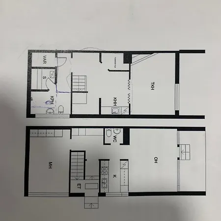 Tilava 2Mh Rivitalo Saunalla דירה